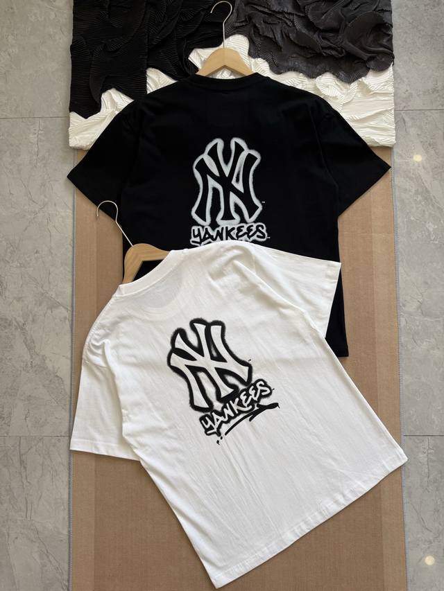 New sizes S to 3Xl Mlb Classic basic graffiti letter Logo couple short-sleeved T
