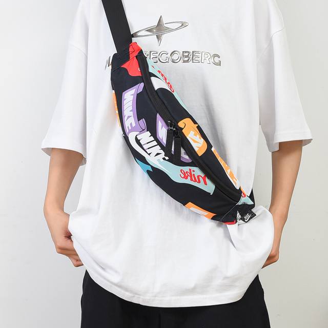Nike high version men's and women's sports casual messenger bag street fashion p