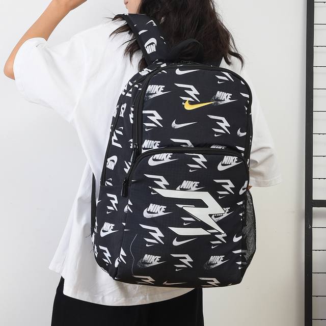 Nike high version men's and women's large capacity casual backpack street fashio
