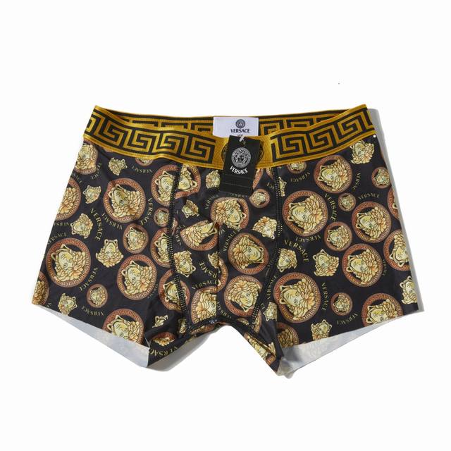 Versace Medusa snake head full print gift box three-pack underwear, three-color