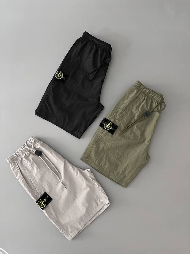 Foreign trade order remaining, classic Stone Island woven shorts, mid-length pan