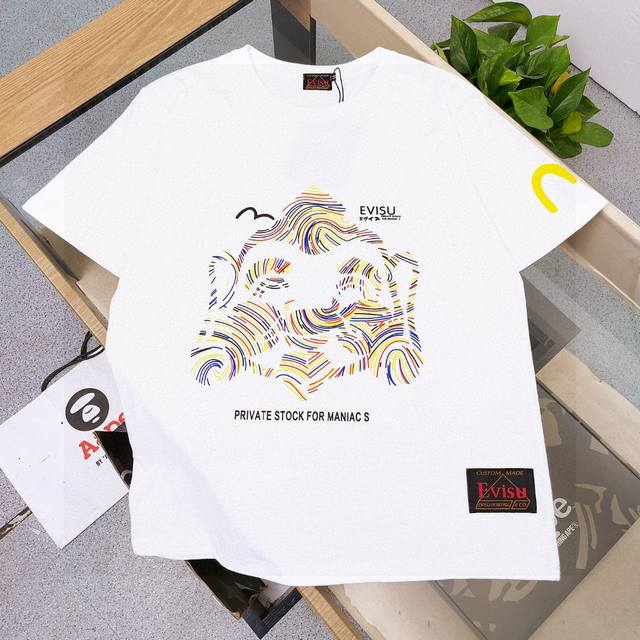 New Model number: F1004Hsj 2025 spring and summer new Evisu Fushen colorful Budd