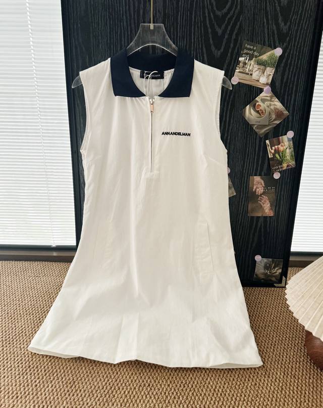 Price P: Product name: White Moonlight Half Zipper Polo Neck Contrast Dress Size