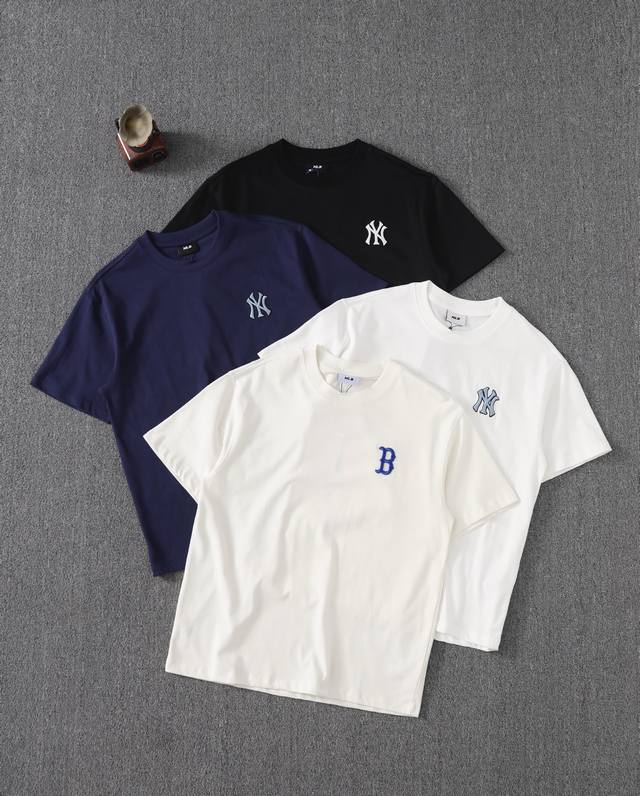 Mlb Men's and Women's Couples Old Flower Series Sports T-shirts with Large Logo