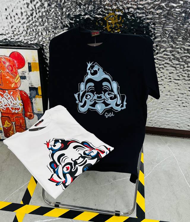 Evisu Fushen 25 summer new print casual loose couple short-sleeved T-shirt D1078