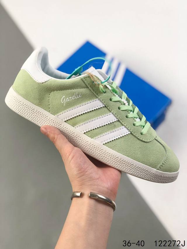 real label with half size! Adidas Originals Gazelle clover retro non-slip wear-r