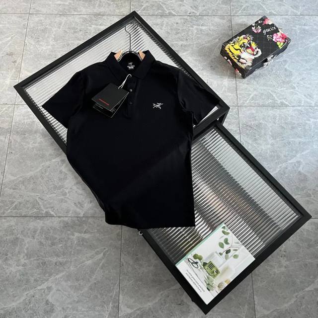 Silver label series for Arcteryx Arcteryx lapel chest logo short-sleeved T-shirt