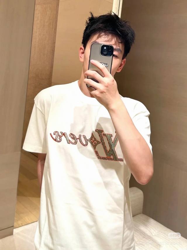 Lv color signature embroidery round neck short sleeves 25 Louisvuitton official