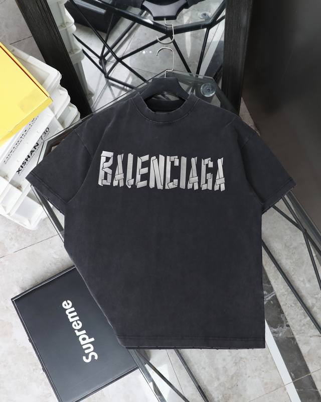 Top version Balenciaga Balenciaga 25 new year's first short-sleeved T-shirt Pari