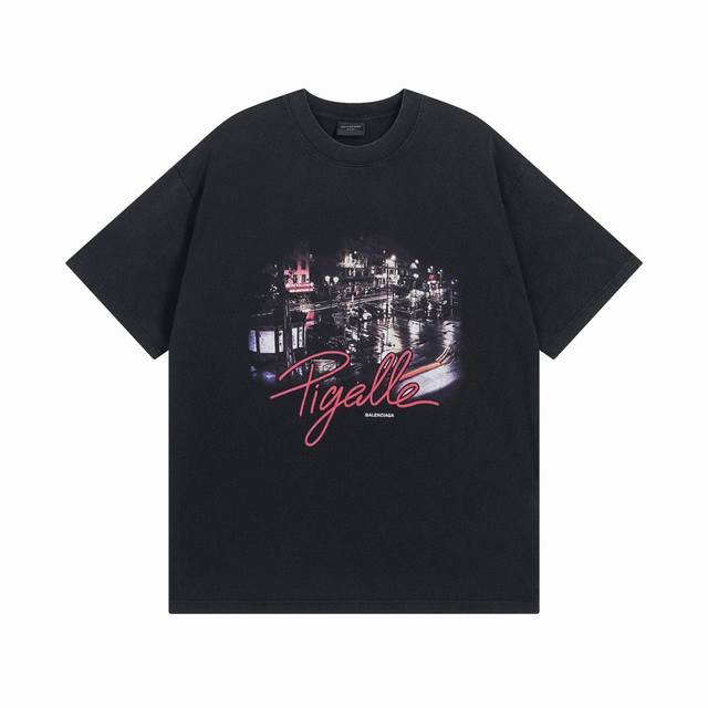 Balenciaga 2025 Ss Paris night scene retro washed distressed direct-injection pr