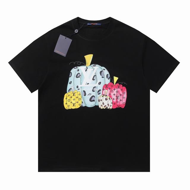 Lv Yayoi Kusama Pumpkin T-shirt 1 The fabric is made of 220g pure cotton double