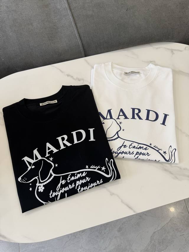 Mardi Mercredi Ss24 Tshirt Wagging Tail Flower Necklace Dachshund Loose Short Sl