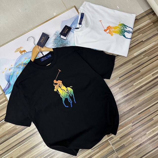 New Ralph Lauren Paul Chest Gradient Centaur Short Sleeve T-shirt Men's T-shirt