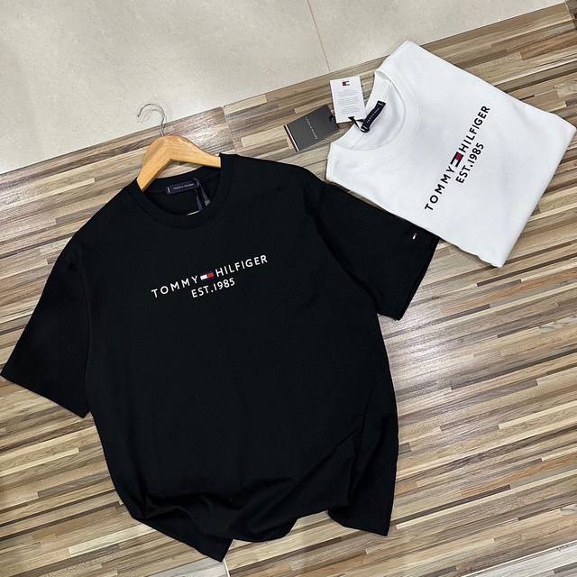 New top-matching Tommy Hilfiger Tommy men's T-shirt summer new short-sleeved dou