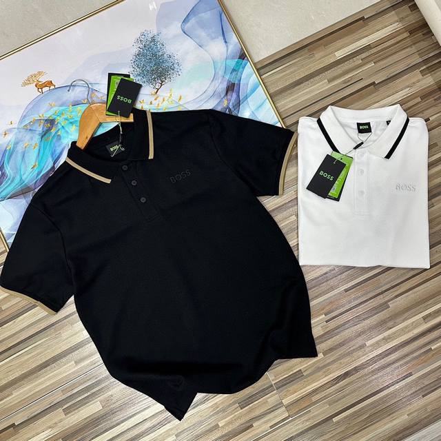 New Hugo Boss Men's 2025 New Summer Temperament T-shirt Short-sleeved Polo Shirt