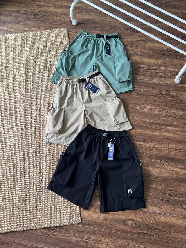 Mlb official men's and women's versatile trendy casual cool woven work shorts 25