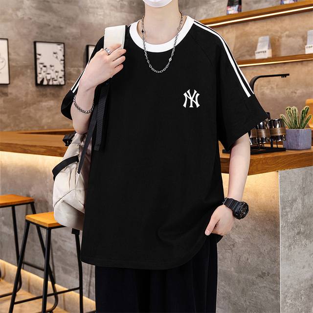 Mlb Ny Yankees overseas limited short-sleeved T-shirt, unisex, Ins Xiaohongshu t