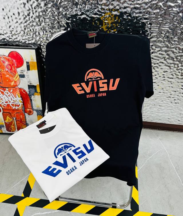 Evisu Fushen 25 summer new print casual loose couple short-sleeved T-shirt D1079