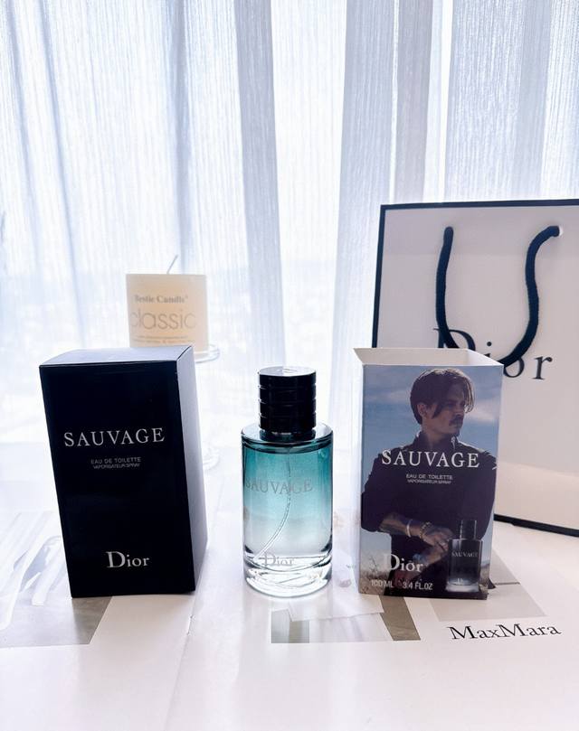 Dior Sauvage Eau de Parfum for Men 100ml with handbag scan code Dior Sauvage Eau