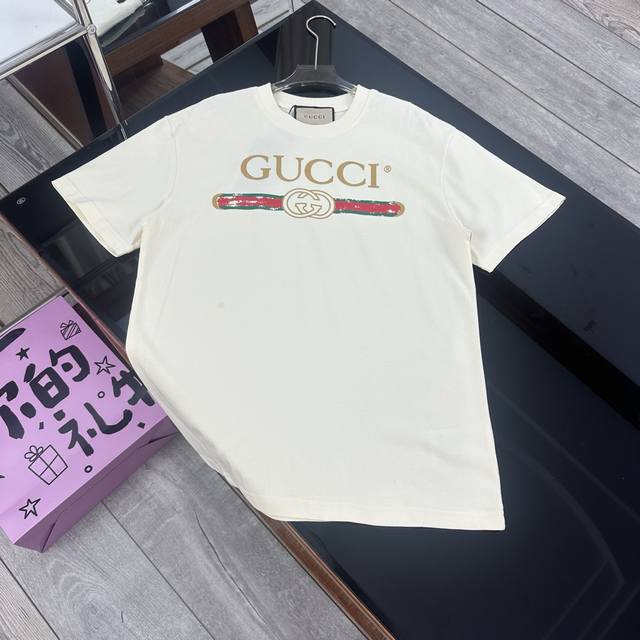 Gucci 2025 Summer Classic Belt Digital Printed Short Sleeve T-shirt for Men and