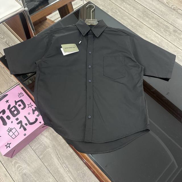 Balenciaga graffiti blurred cola wave shirt short-sleeved half-sleeved shirt uni