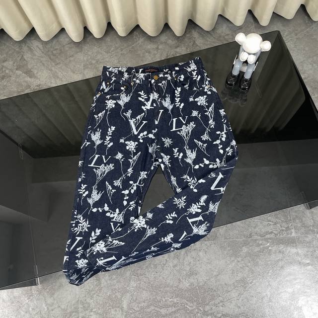Louis Vuitton & Louis Vuitton 24Fw wheat leaf jacquard heavy jeans for men and w