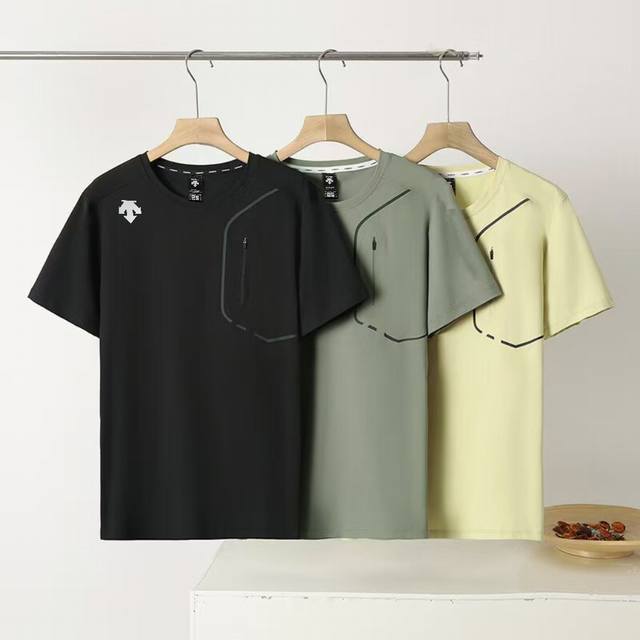 for Ddescente 2025 summer new men's short-sleeved outdoor sports zipper pocket r