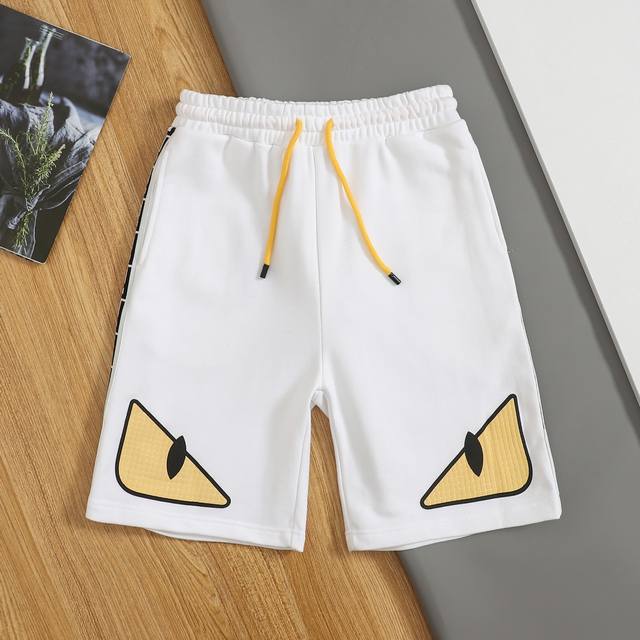 New top version Fendi summer lock double F design casual shorts five-point pants