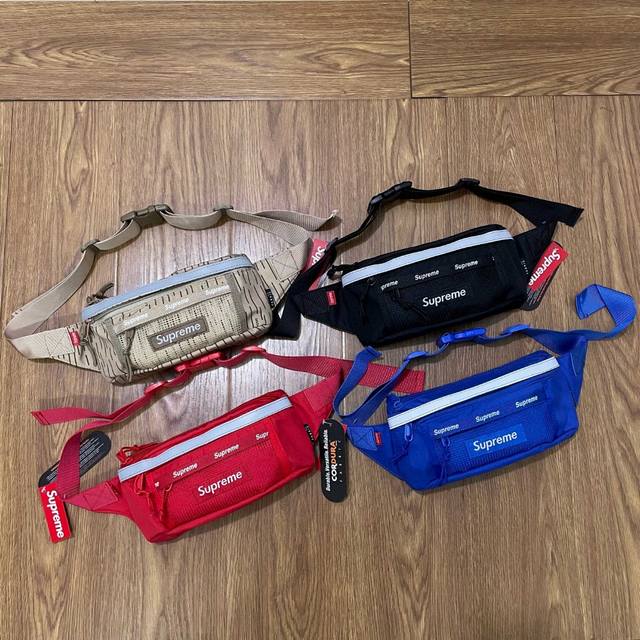 Supreme logo zipper waist bag chest bag shoulder bag crossbody bag unisex couple
