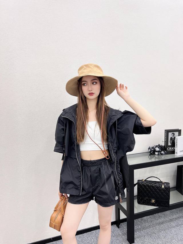 New arrival Louis Vuitto* Donkey 2025 new arrival Zipper short-sleeved jacket sh