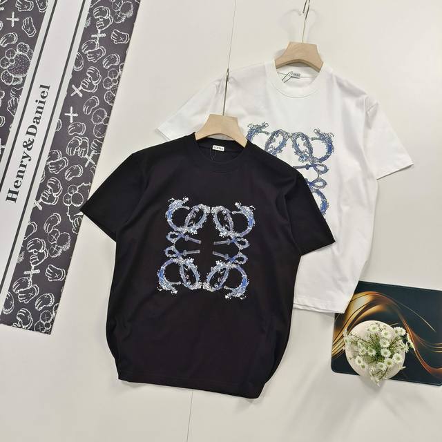 Size Xs-L Hot-selling recommendation Loewe's new summer wear classic printed sho