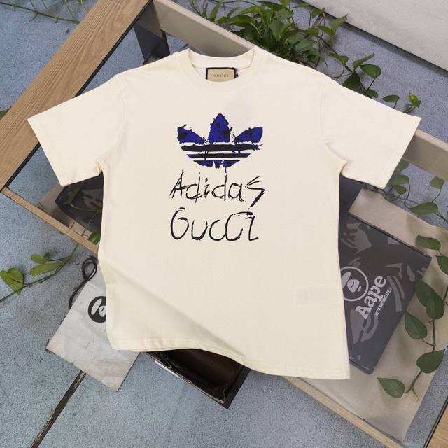 for Gucci co-branded Adidas new trendy all-match short-sleeved T-shirt New Gucci