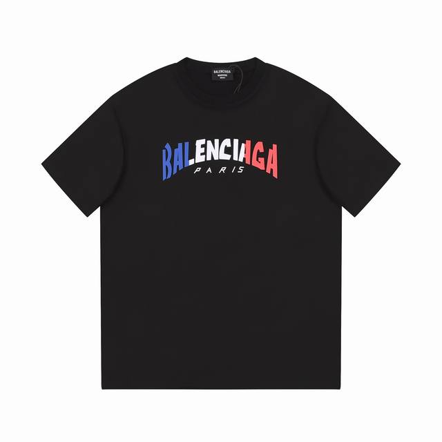 for Balenciaga colorful Logo short-sleeved T-shirt Made of imported raw pulp wit