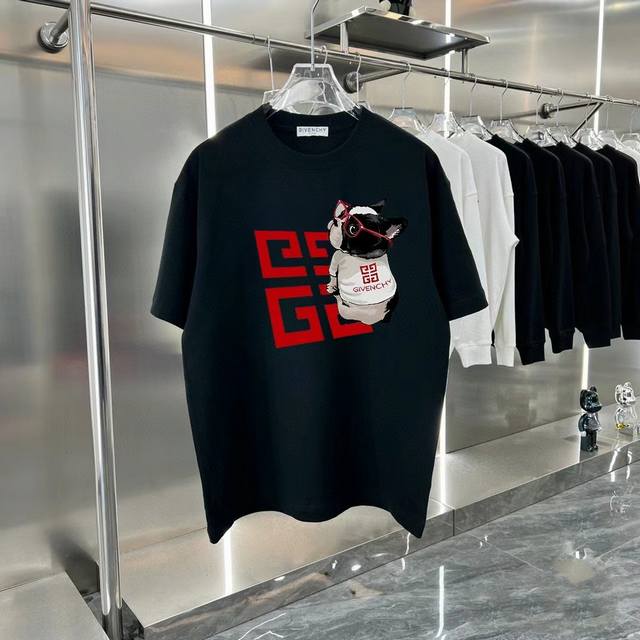 for Givenchy 2025Ss summer chest letter graffiti print short-sleeved T-shirt Fab