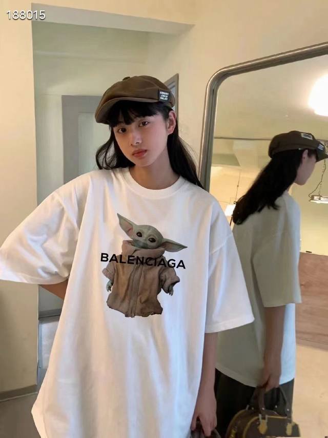 for Balenciaga Alien Printed All-match Short-sleeved T-shirt Couple Style Balenc