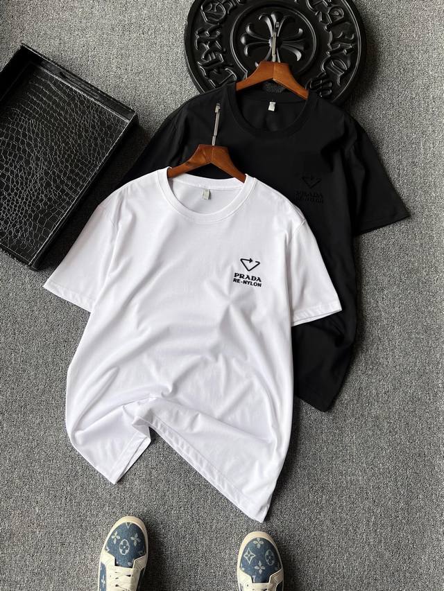 Top 80s mulberry silk! Popular hit! Prada's new mulberry silk round neck T-shirt
