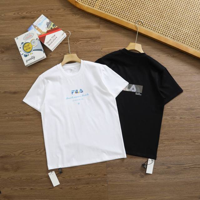 Carefully selected goods! Fila new men's round neck short-sleeved T-shirt! Size: