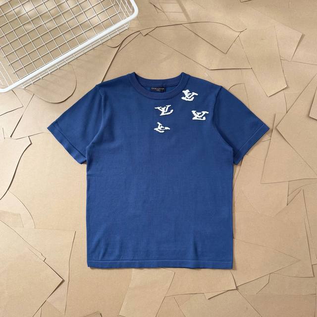 Lv Piper knitted round neck short sleeve 68 Louisvuitton official website Zp syn