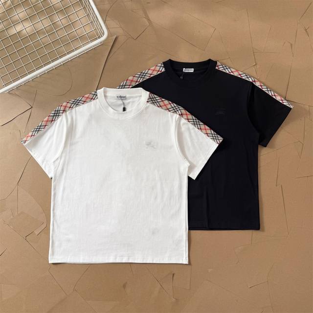 Burberry classic ribbon embroidered war horse round neck short sleeves 115 Burbe