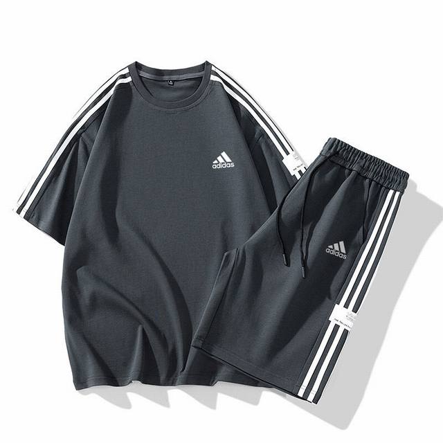 Adidas 25Ss new three-color high-quality casual thin shorts short-sleeved suit s