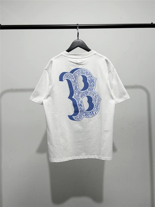 High quality! Mlb cabinet new three-dimensional oblique letter short-sleeved T-s