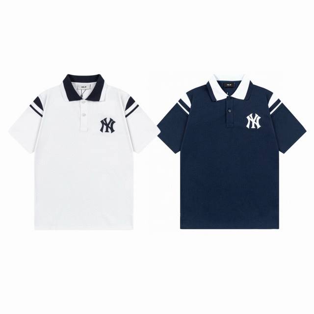 Mlb New York Yankees 25Ss Campus Style Contrast Color Ny Embroidery Couple Lapel