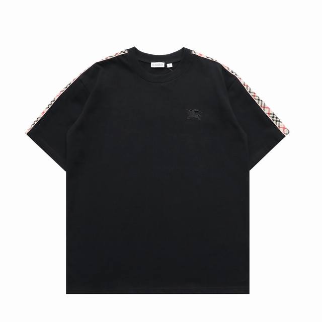 Top replica version Burberry's new embroidered warhorse check pattern splicing c