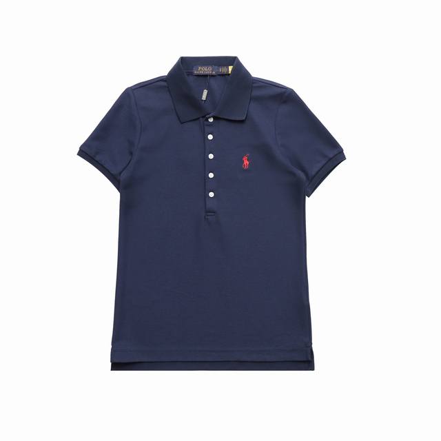 Top replica version Ralph Lauren women's slim fit pony embroidered lapel Polo sh