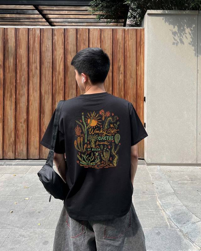 The North Face American hand-painted oasis short-sleeved half-sleeved T-shirt -