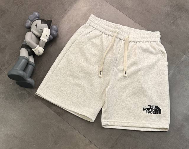 The North Face embroidered small logo drawstring shorts terry sweatpants shorts