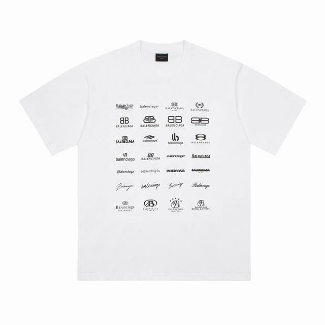 Balenciaga couple short-sleeved T-shirt Made of 260g double-sand fabric, three-n