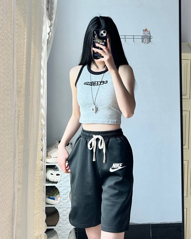 Nike small logo sports loose shorts Official website sale