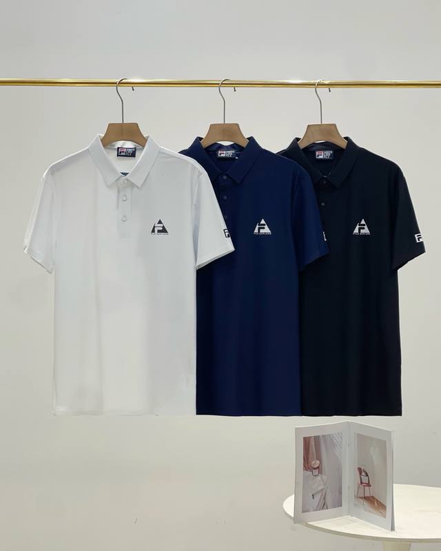 Fila Fila Official Men's Short-sleeved Business Seamless Ice Silk Quick-drying P