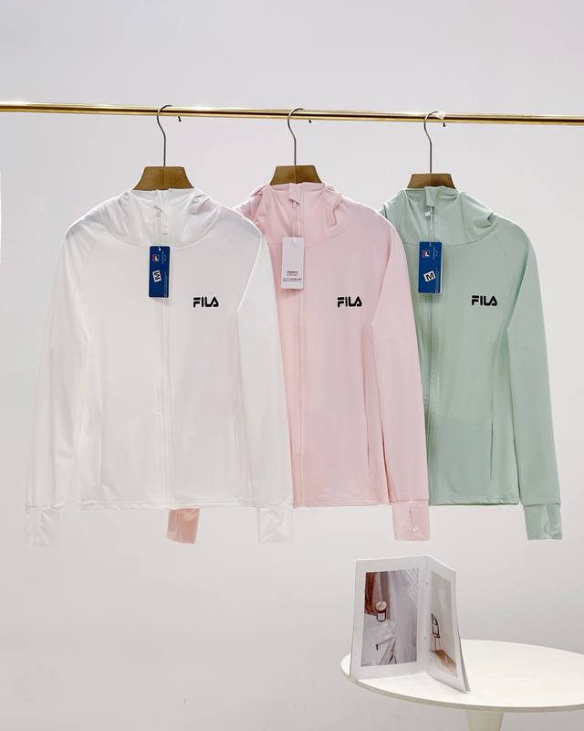 Fila 2025 summer new windbreaker ice silk sunscreen skin coat jacket for women,